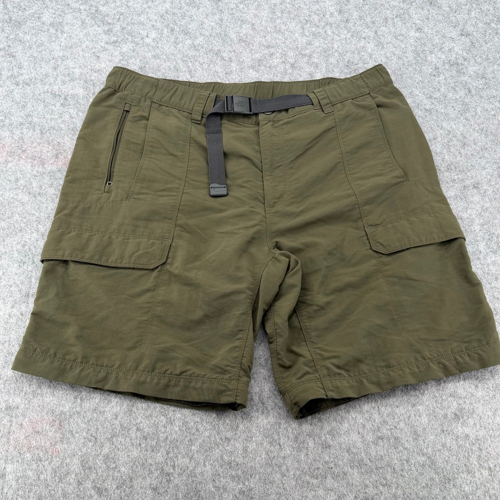 The North Face Mens Olive Green Belted Cargo Hiking Shorts Size XL 36